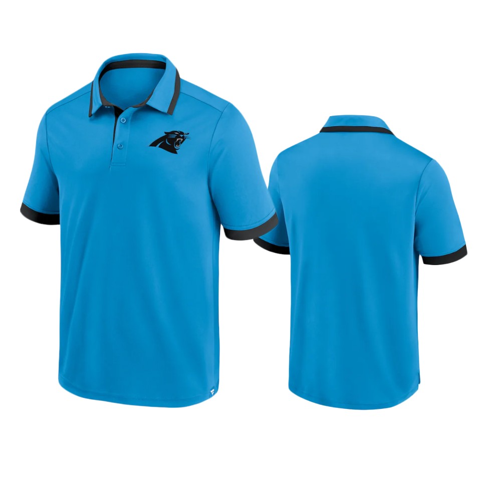 panthers blue tipped polo