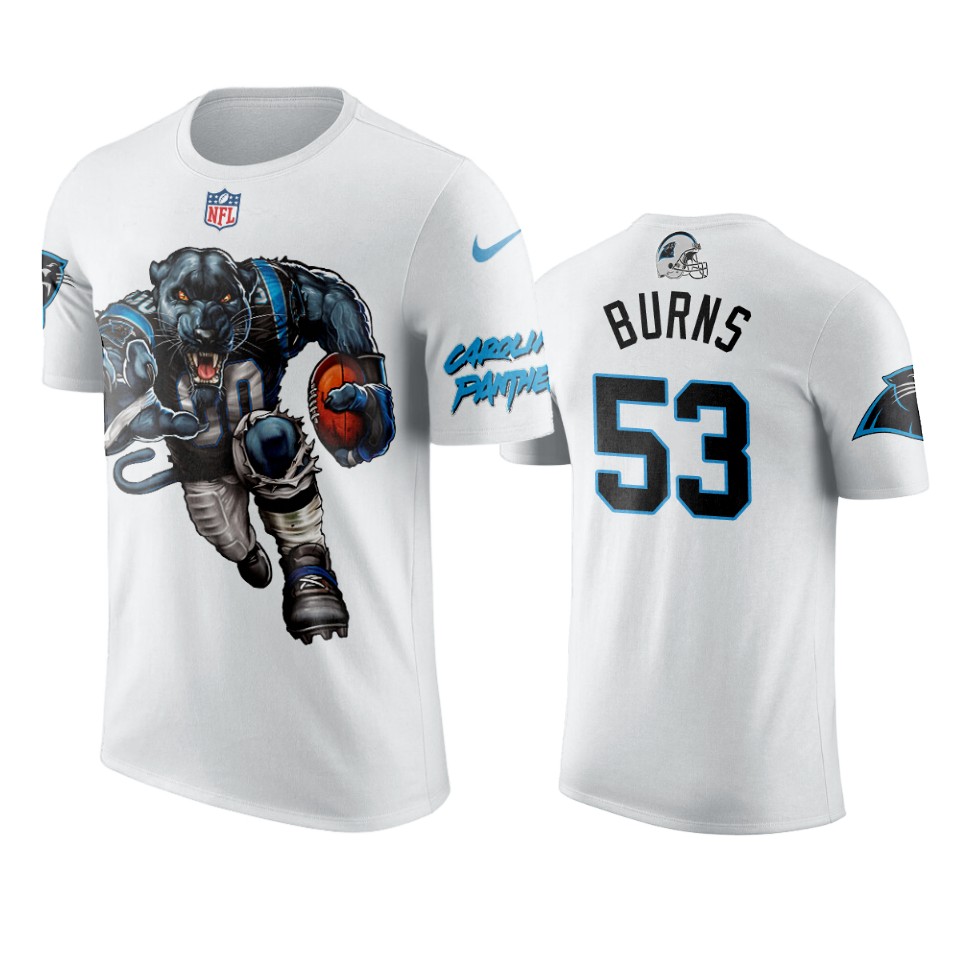 panthers brian burns white pumped up panther t shirt