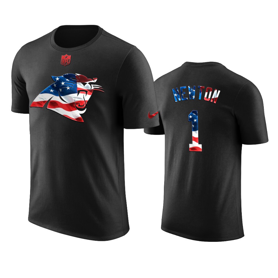 panthers cam newton black 2020 independence day t shirt