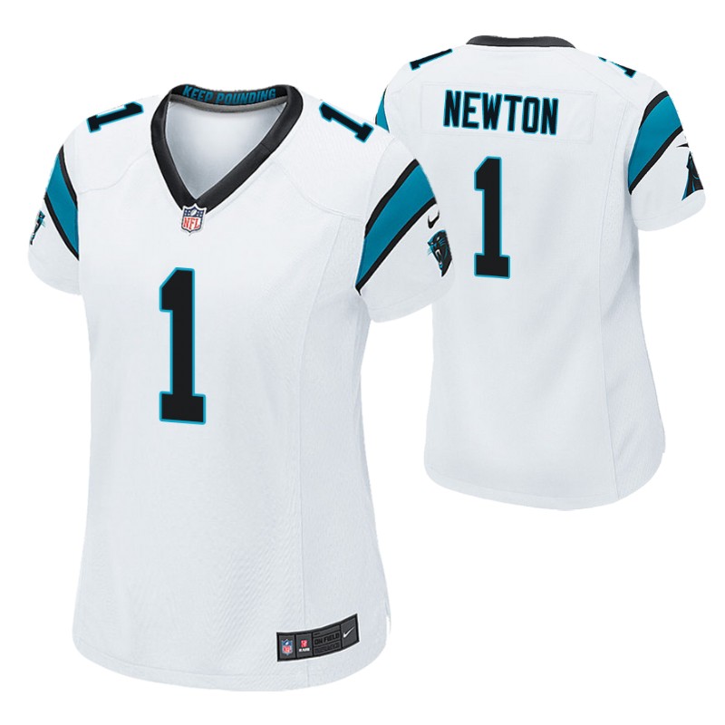 panthers-cam-newton-game-women's-jersey-white