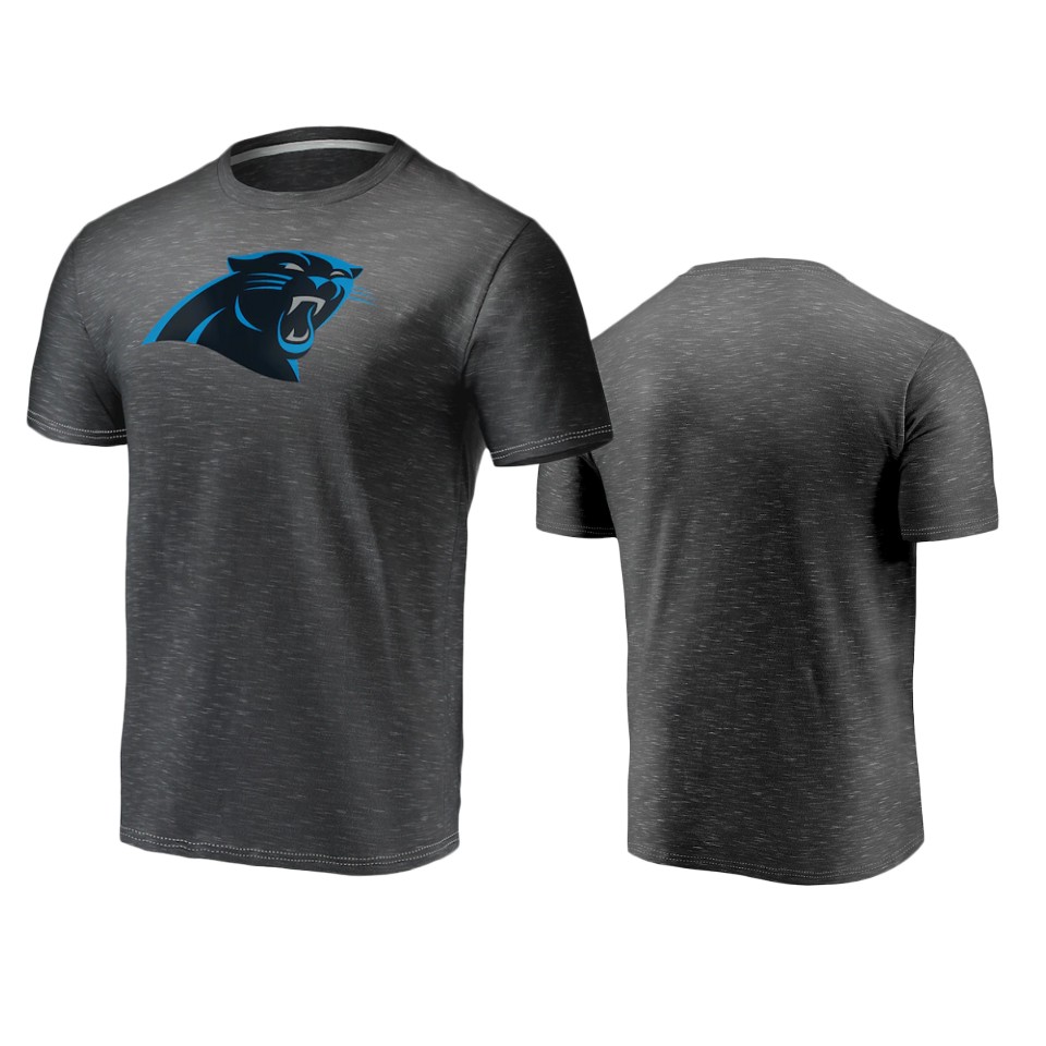 panthers charcoal space dye primary logo t shirt