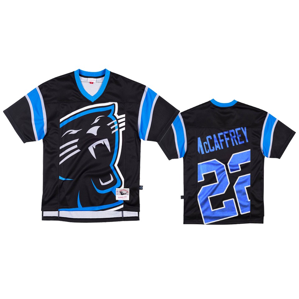 panthers christian mccaffrey black big face jersey