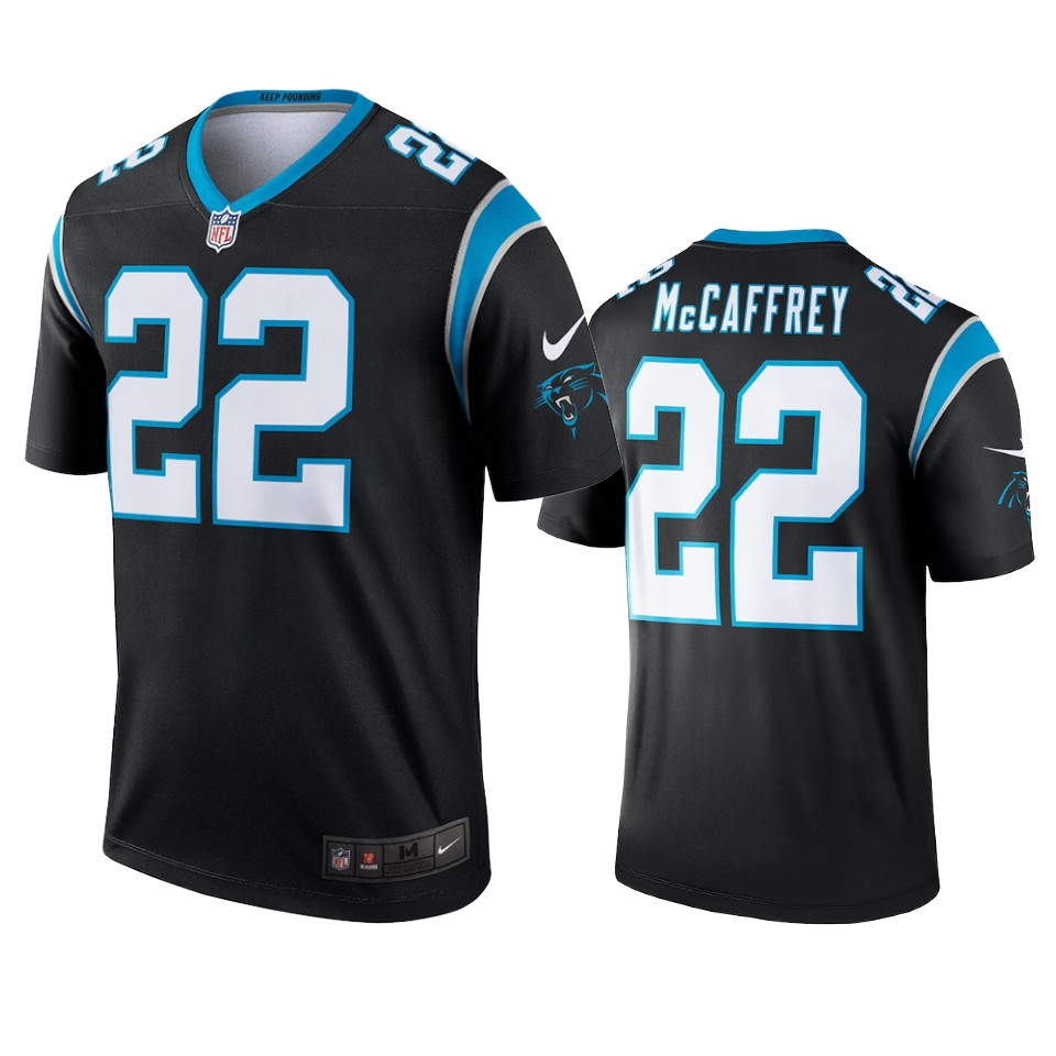 panthers christian mccaffrey black legend jersey