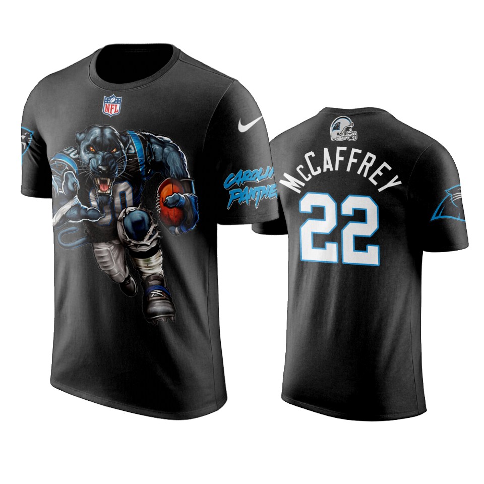 panthers christian mccaffrey black pumped up panther t shirt