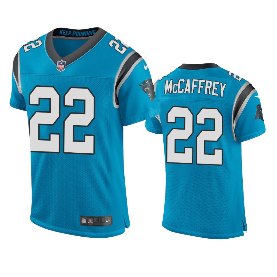 panthers christian mccaffrey blue vapor elite jersey