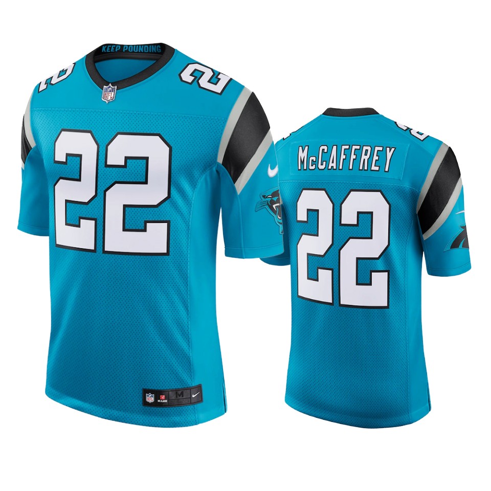 panthers christian mccaffrey blue vapor jersey
