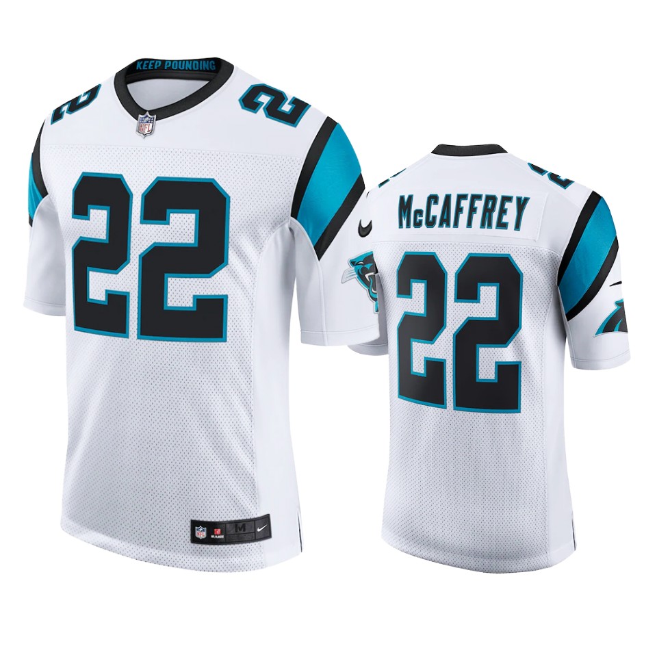 panthers christian mccaffrey white vapor jersey