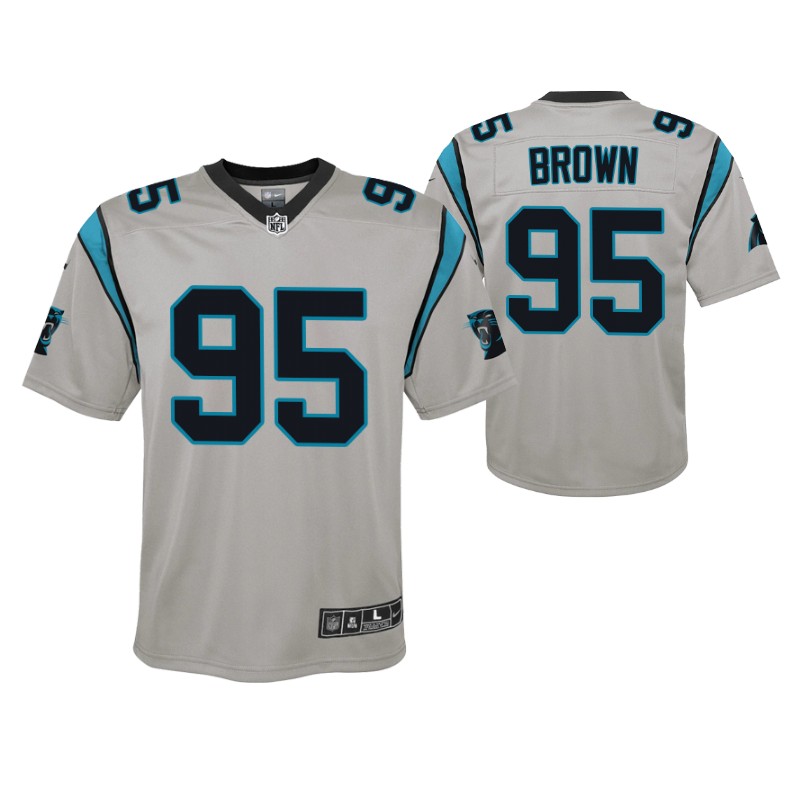 panthers-derrick-brown-inverted-game-youth-jersey-silver
