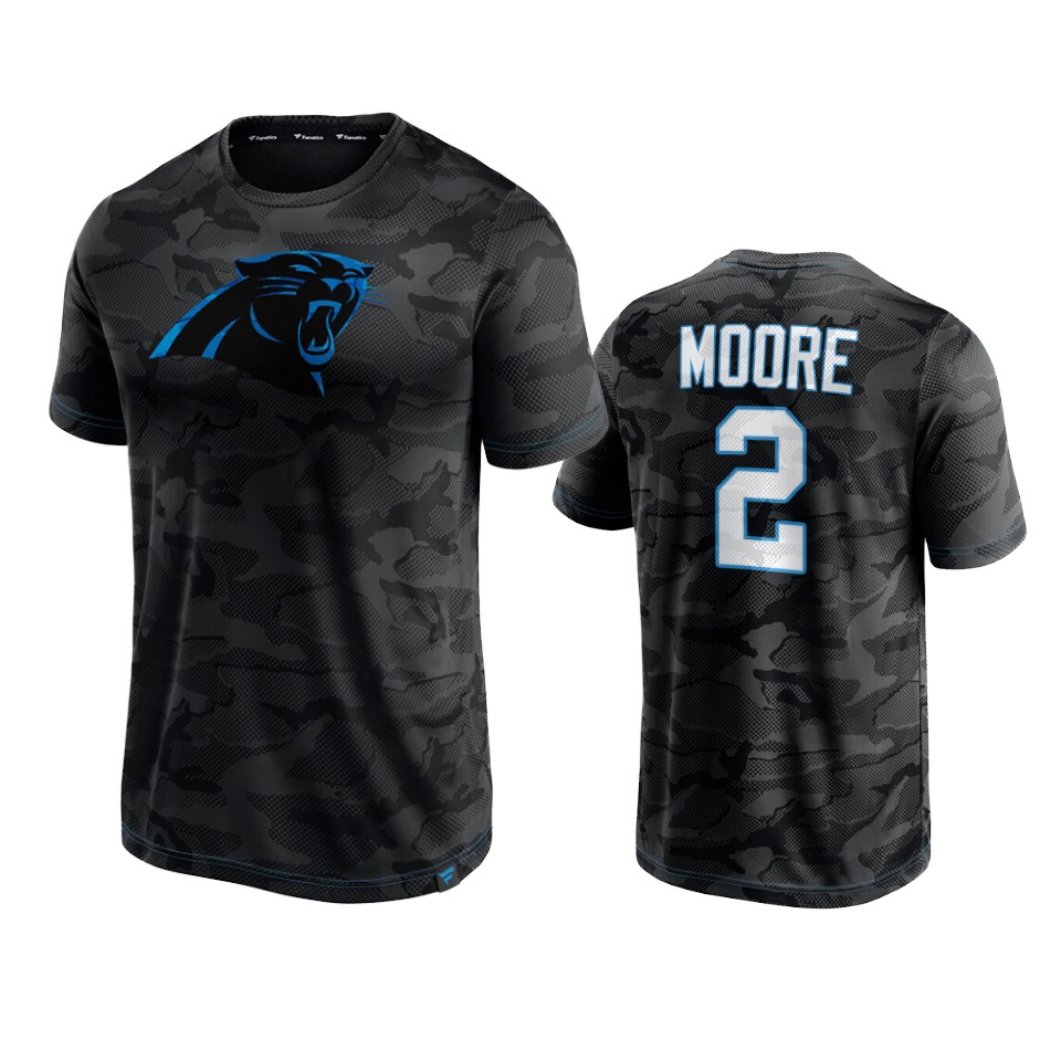 panthers dj moore black camo jacquard t shirt