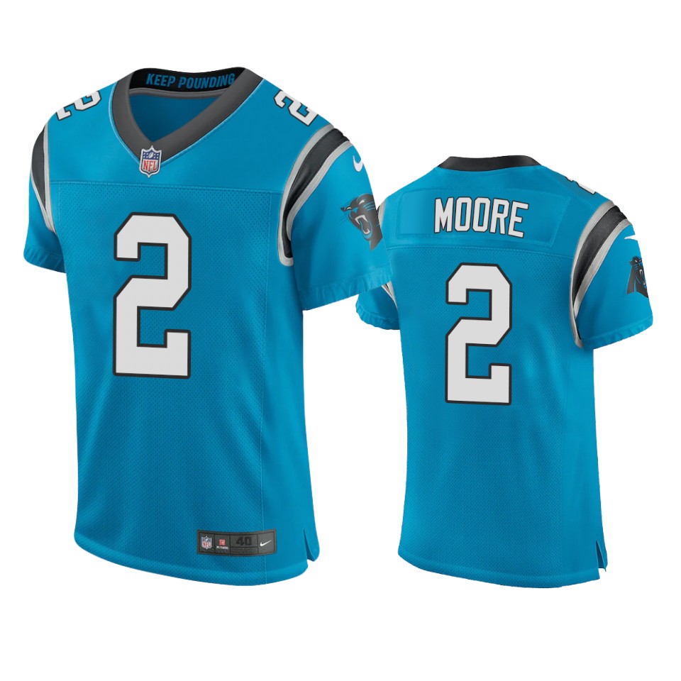 panthers dj moore blue vapor elite jersey