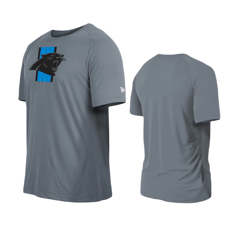 panthers gray training camp raglan t shirt