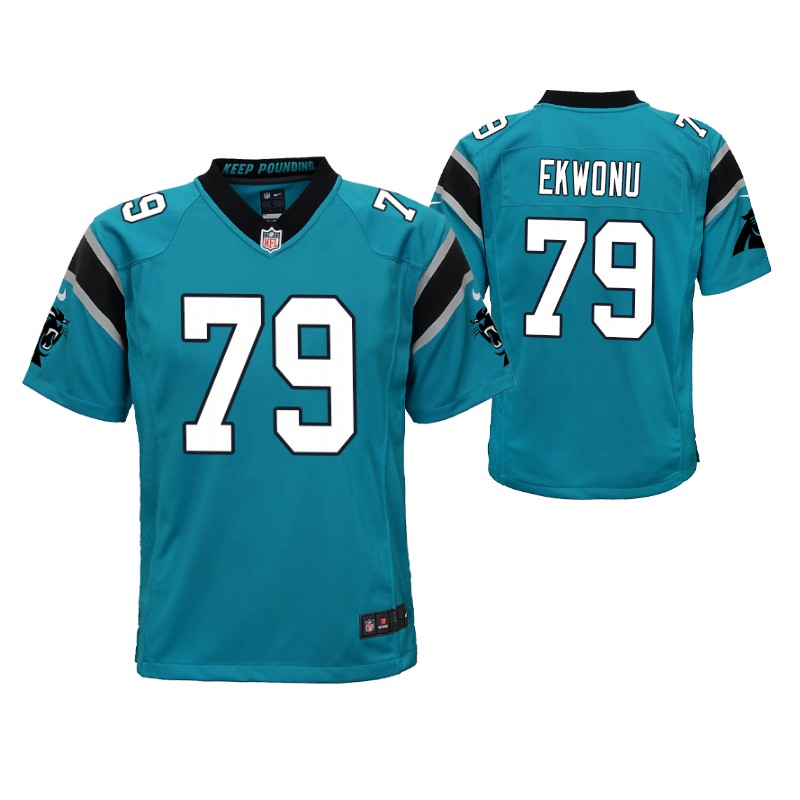 panthers-ikem-ekwonu-2022-nfl-draft-jersey-blue-youth