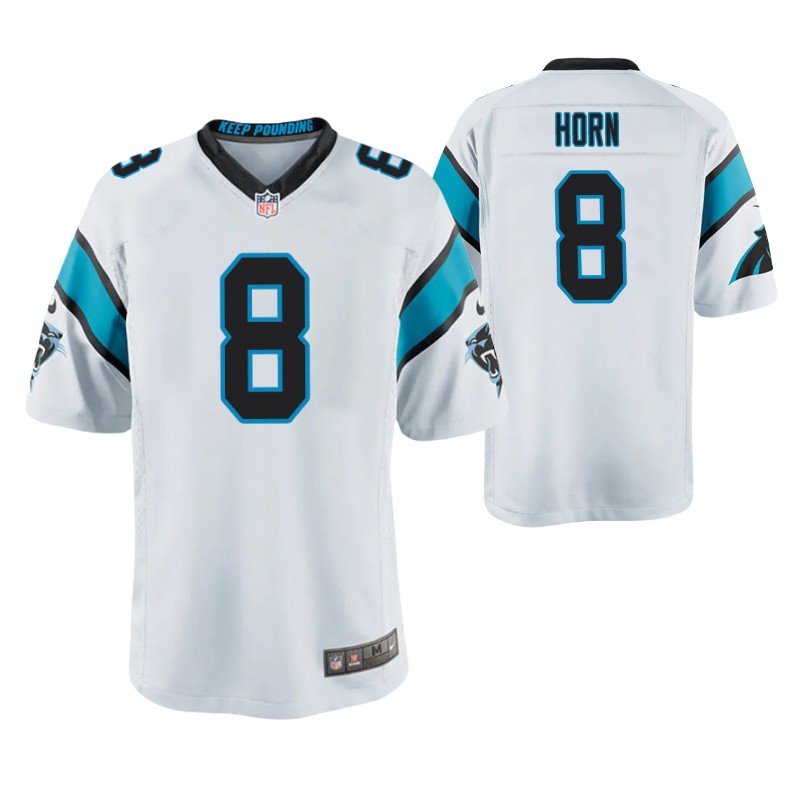 panthers-jaycee-horn-game-youth-jersey-white