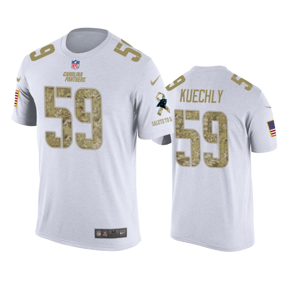 panthers luke kuechly white salute to service t shirt
