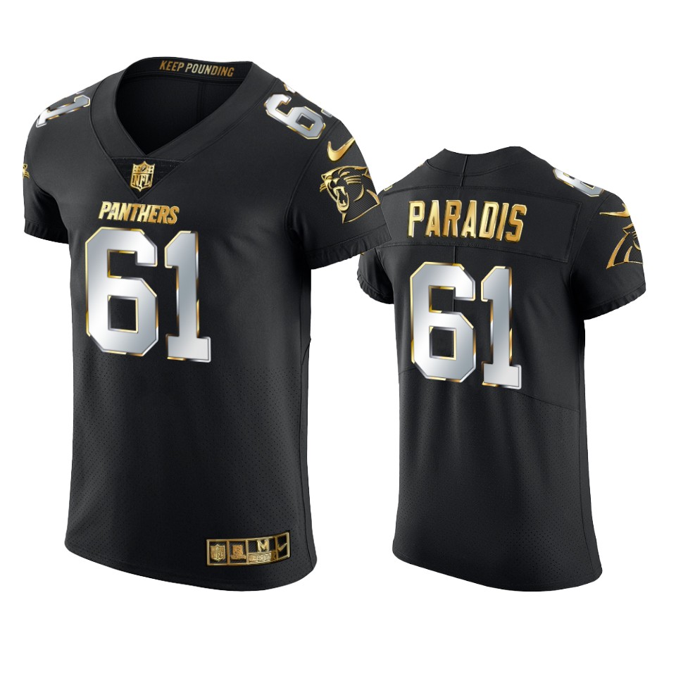 panthers matt paradis black 2020 21 golden edition elite jersey