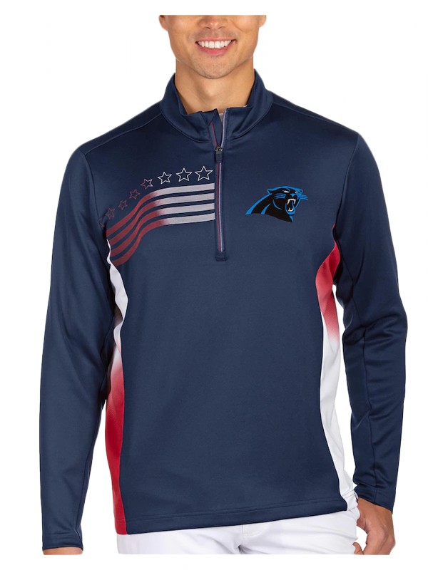 panthers navy red liberty quarter zip pullover jacket