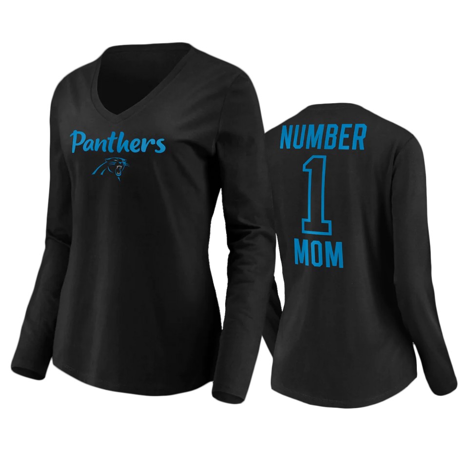 panthers number one mom black t shirt
