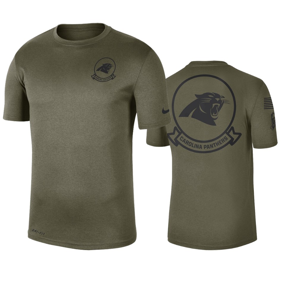 panthers olive 2019 salute to service sideline seal legend performance t shirt