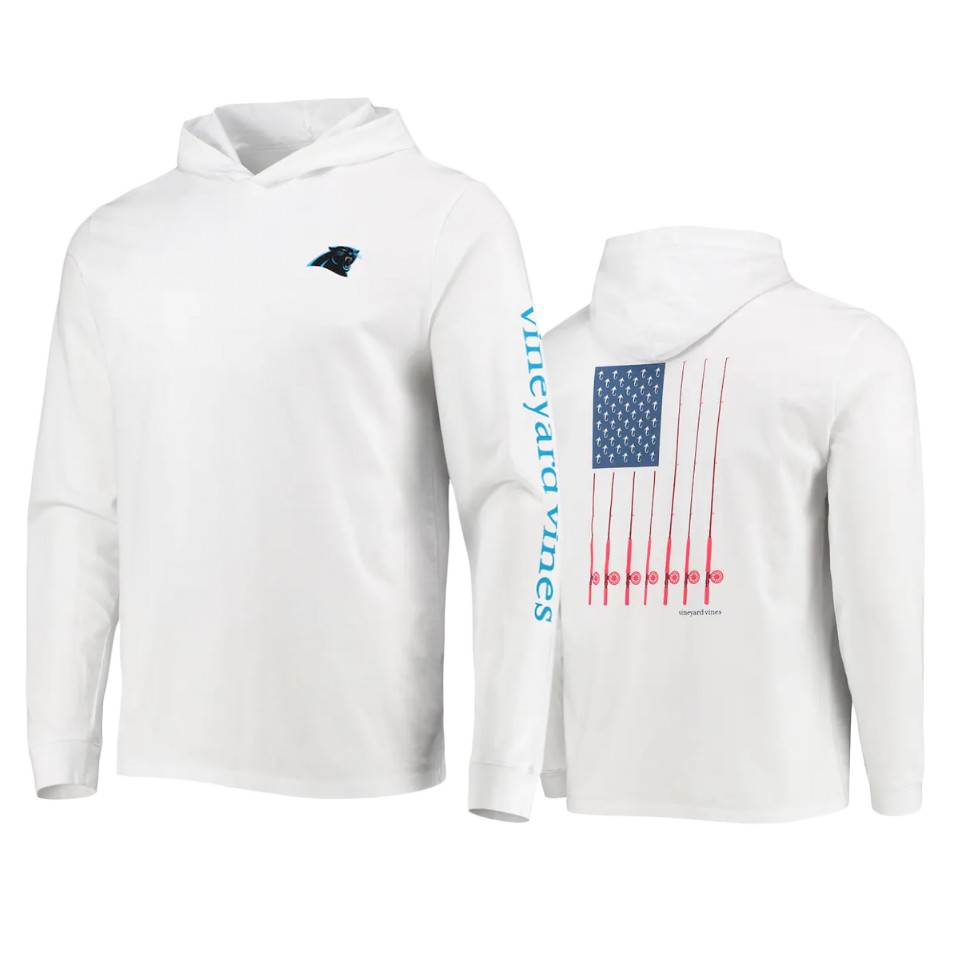 panthers white vineyard vines hoodie long sleeve t shirt
