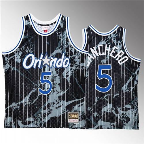 Orlando Magic Paolo Banchero Black Marble Swingman stitched Jersey #5
