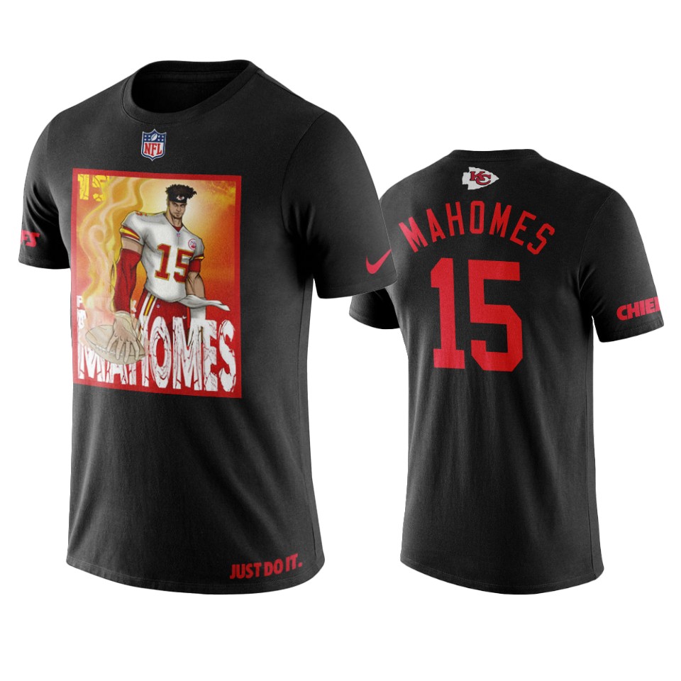 patrick mahomes black art print comic t shirt