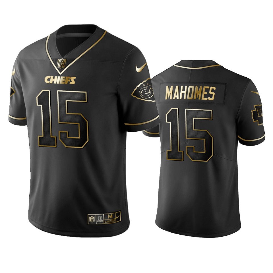 patrick mahomes chiefs black golden edition jersey