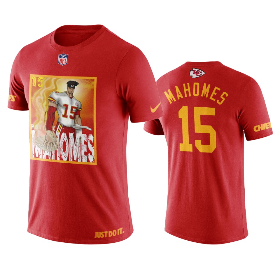 patrick mahomes red art print comic t shirt
