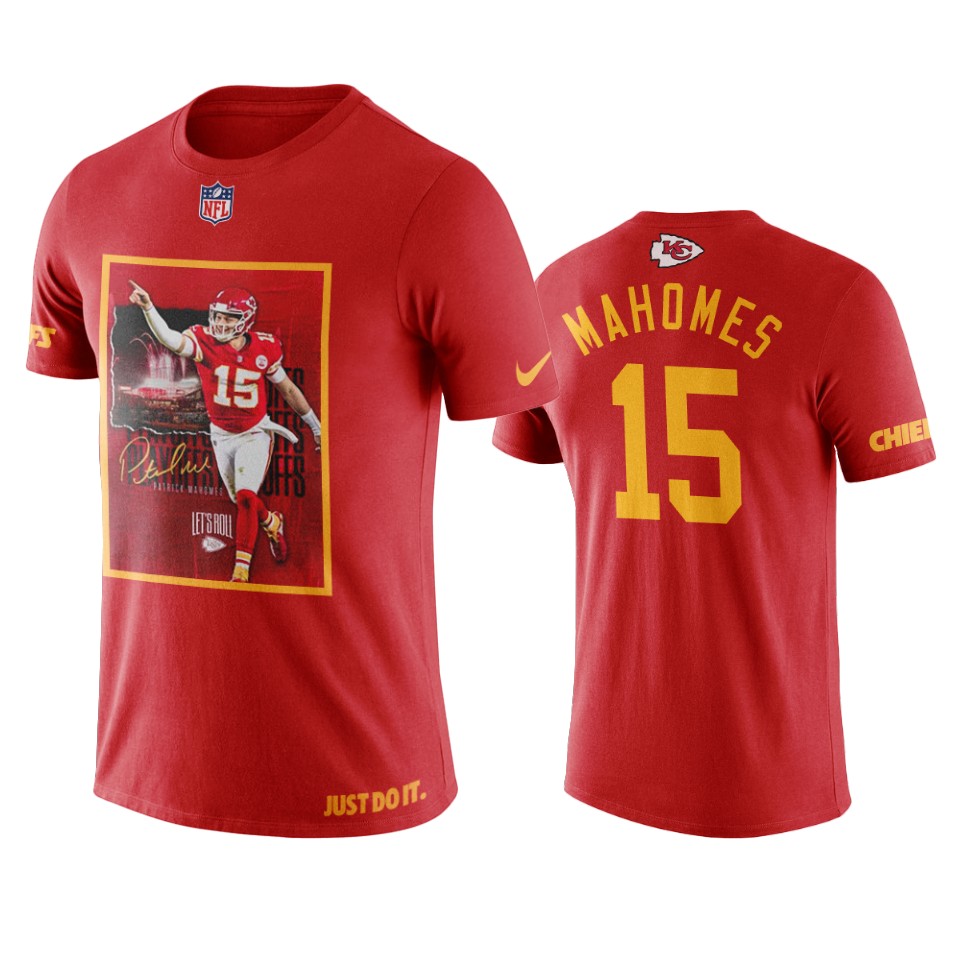 patrick mahomes red art print qb t shirt
