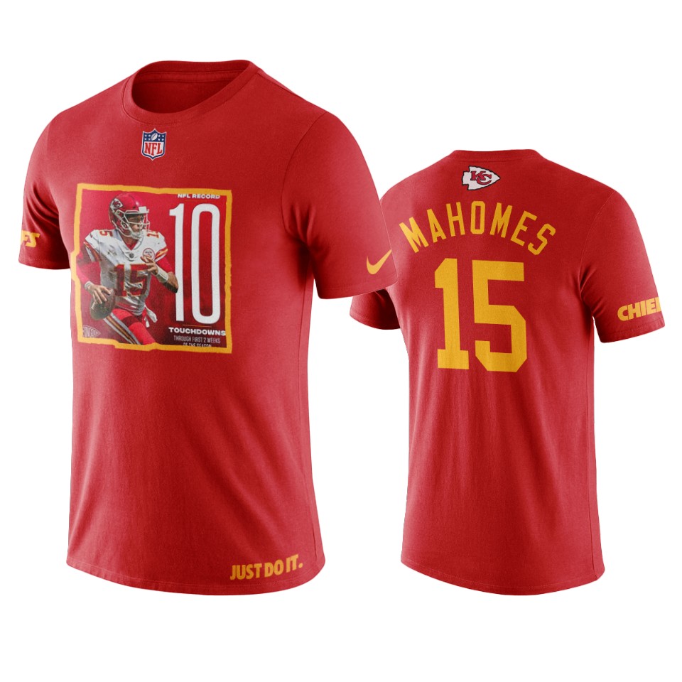 patrick mahomes red art print record tds t shirt