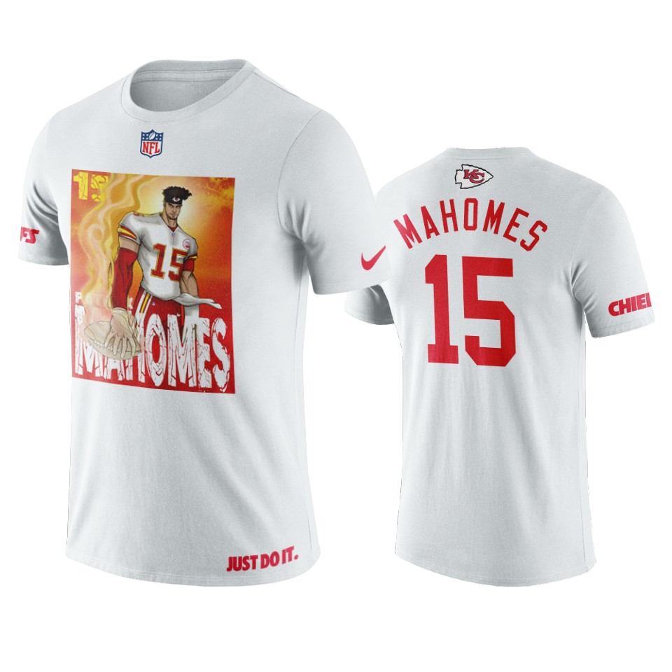 patrick mahomes white art print comic t shirt