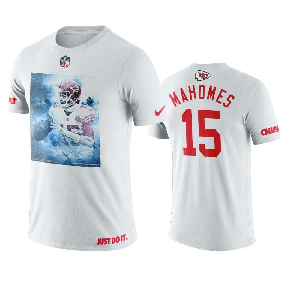 patrick mahomes white art print pixel t shirt