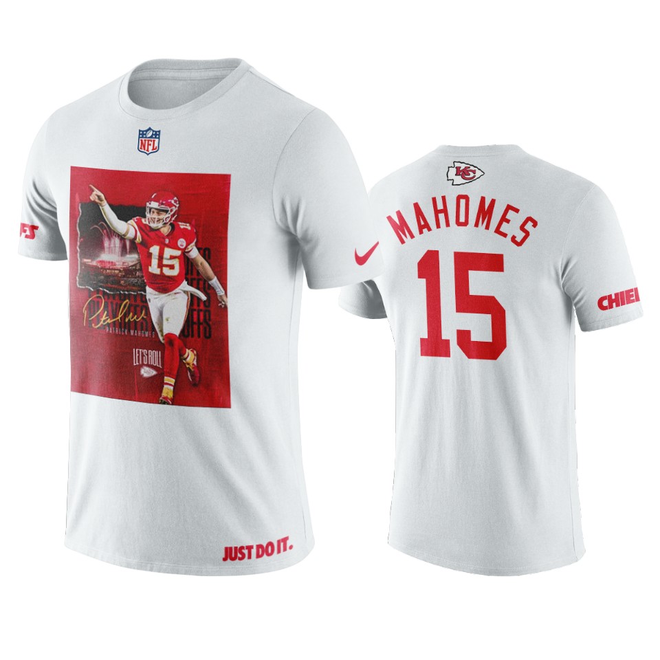 patrick mahomes white art print qb t shirt