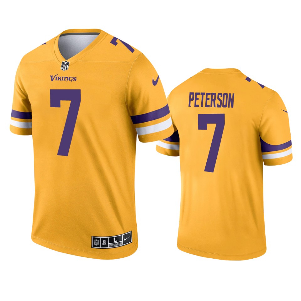 patrick peterson vikings 2021 inverted legend gold jersey