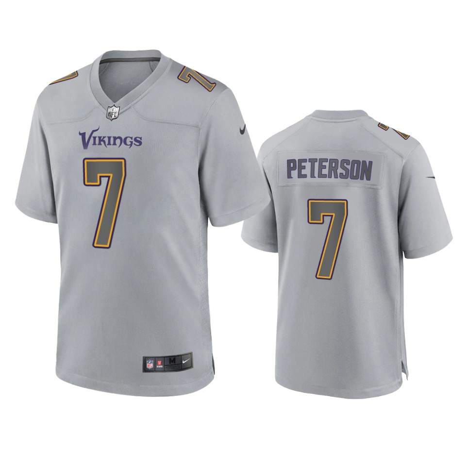 patrick peterson vikings atmosphere fashion game gray jersey