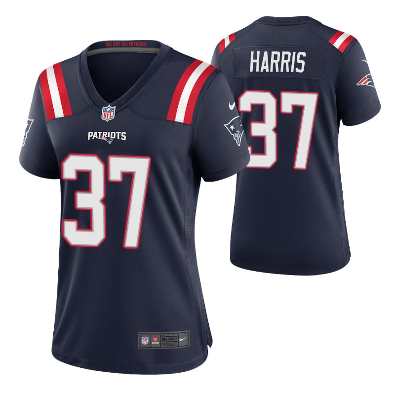 patriots-damien-harris-game-jersey-navy-women's