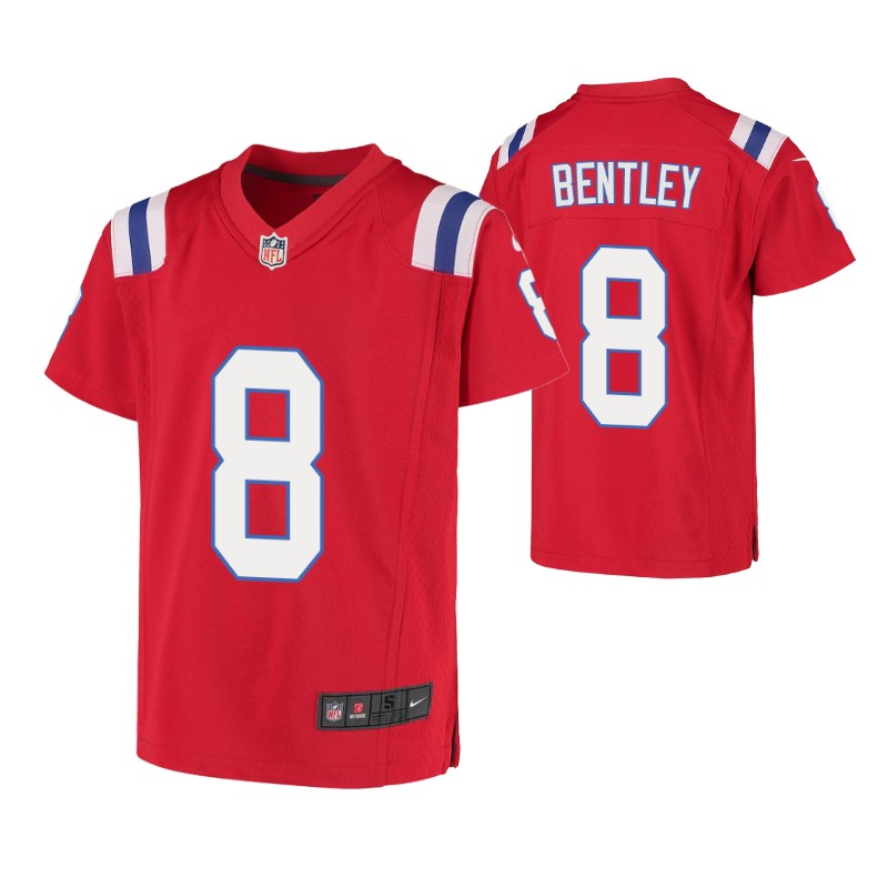 patriots-ja'whaun-bentley-alternate-game-youth-jersey-red