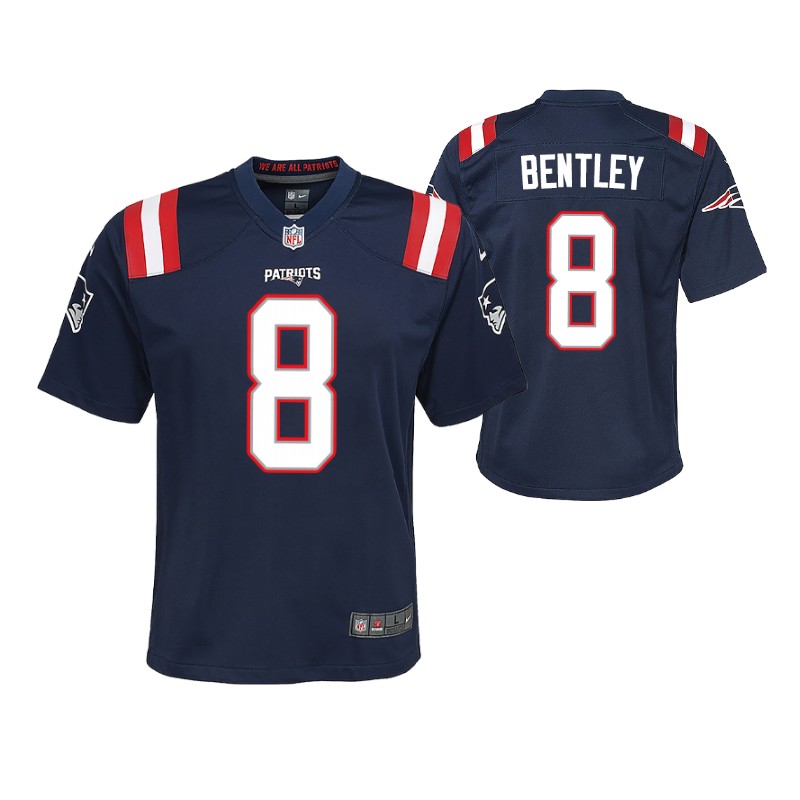 patriots-ja'whaun-bentley-game-navy-jersey-youth