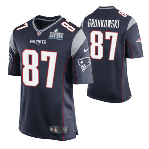 patriots-rob-gronkowski-navy-super-bowl-liii-jersey