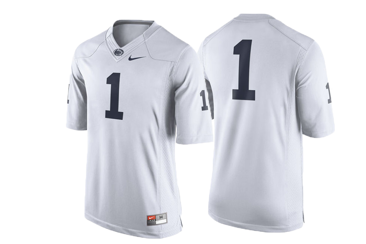 penn state nittany lions 1 white college football jersey