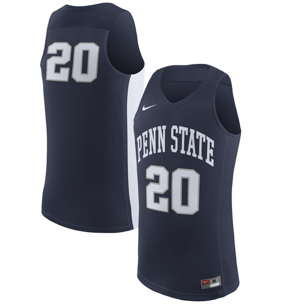 penn state nittany lions 20 navy basketball jersey