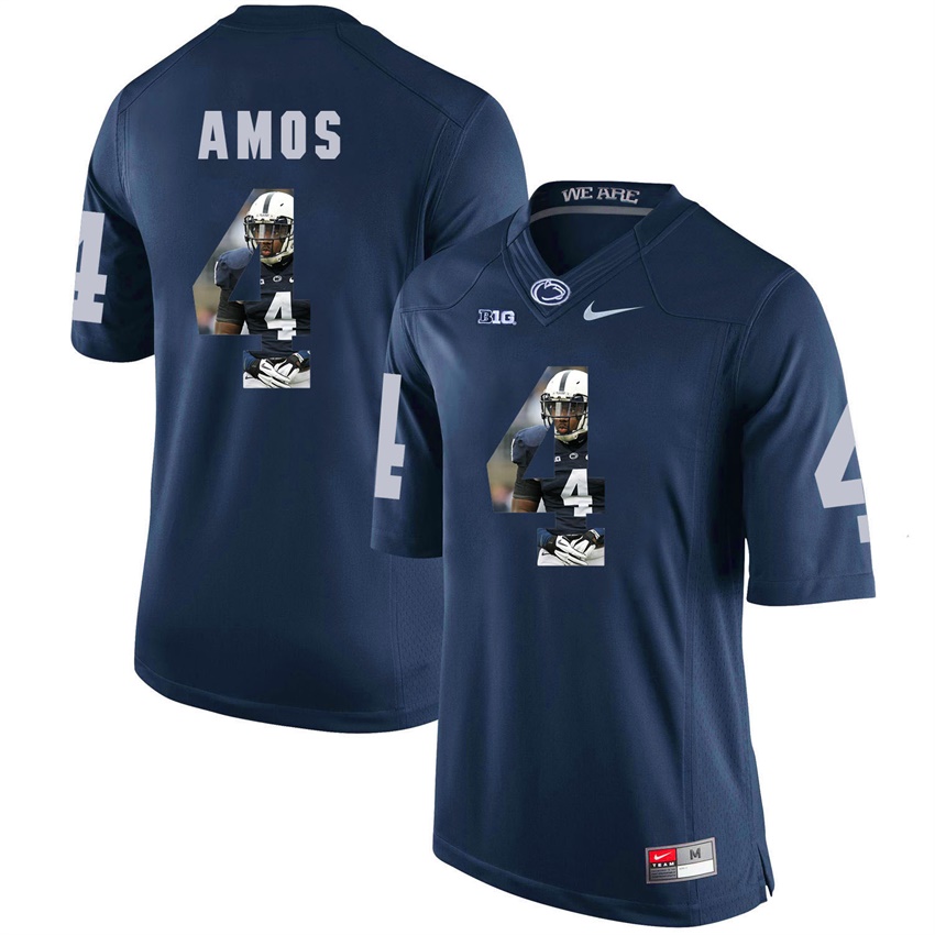penn state nittany lions navy adrian amos college football player portrait jersey