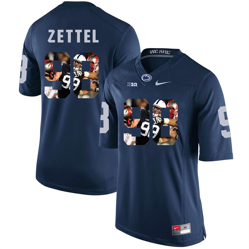 penn state nittany lions navy anthony zettel college football player portrait jersey