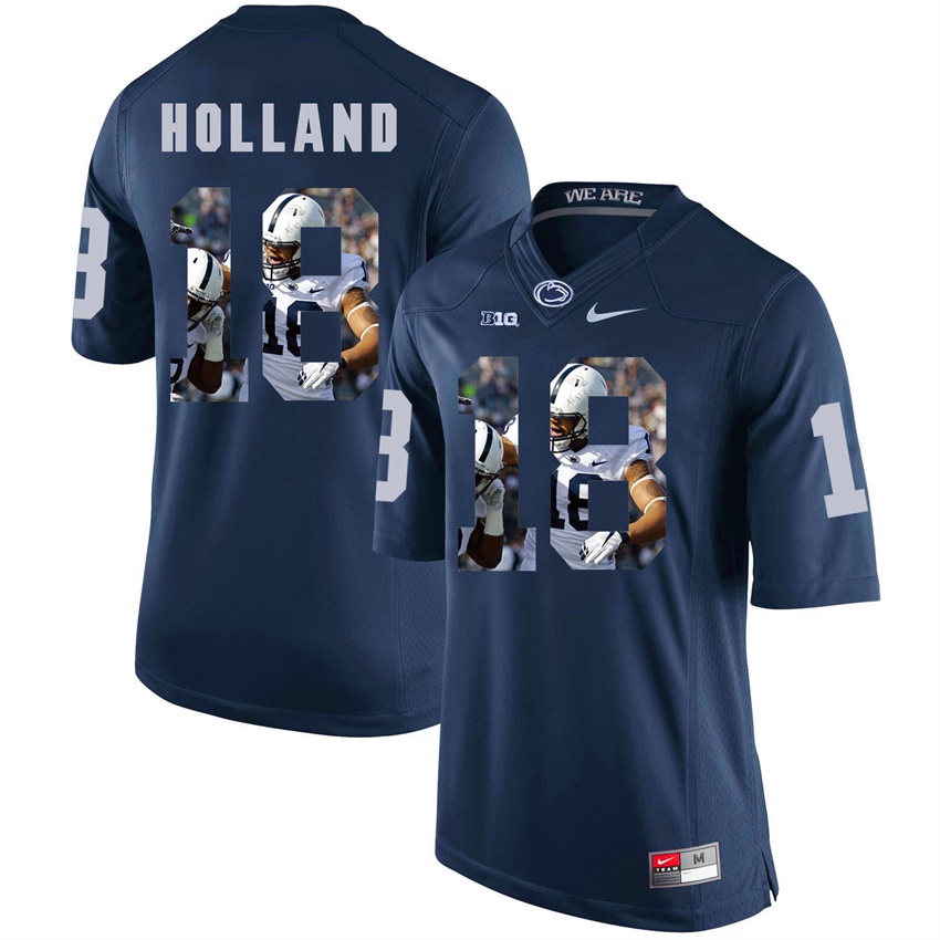 penn state nittany lions navy jonathan holland college football player portrait jersey