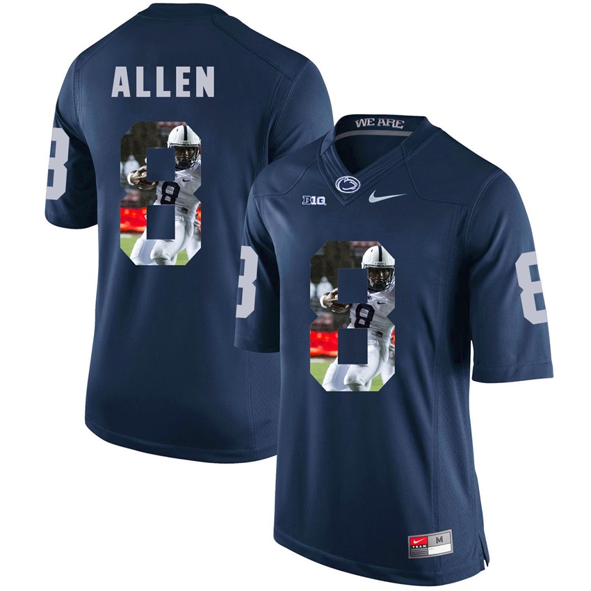 penn state nittany lions navy mark allen college football player portrait jersey