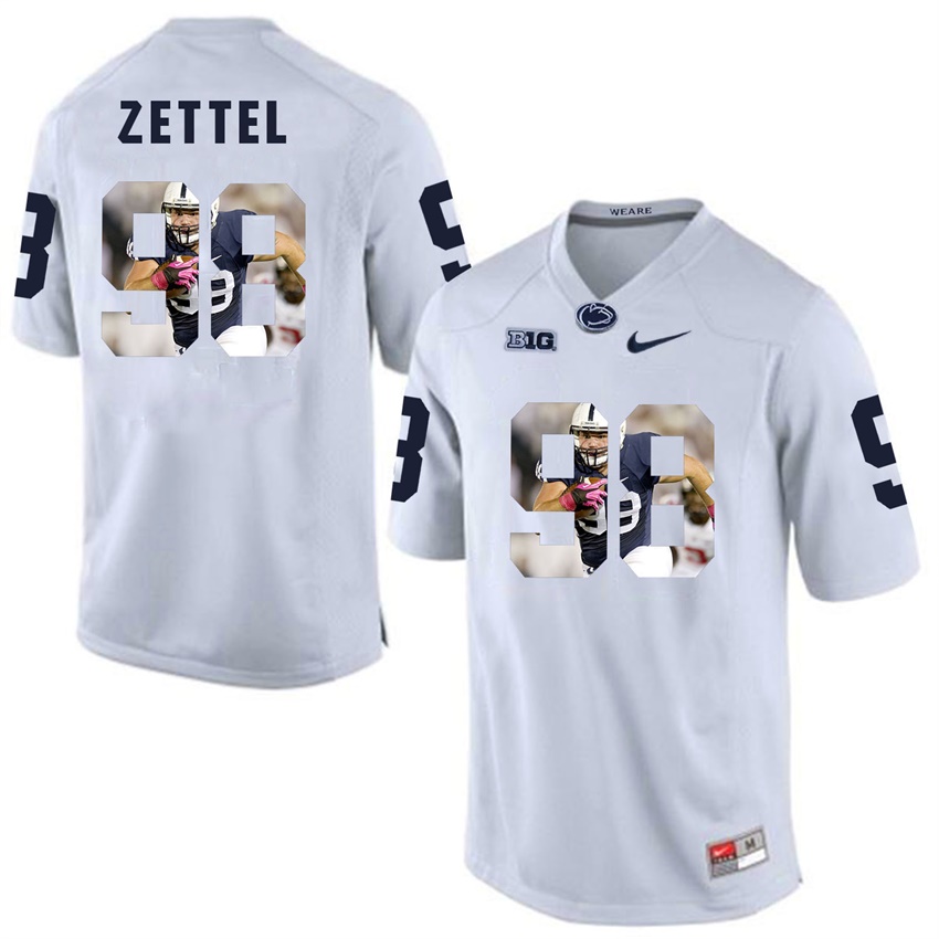 penn state nittany lions white anthony zettel college football player portrait jersey