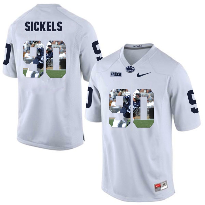 penn state nittany lions white garrett sickels college football player portrait jersey