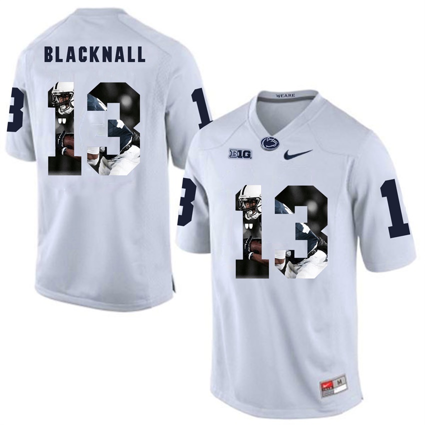 penn state nittany lions white saeed blacknall college football player portrait jersey