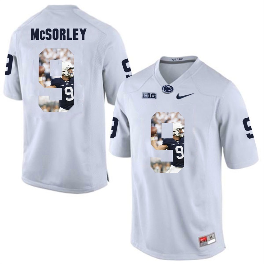 penn state nittany lions white trace mcsorley college football player portrait jersey
