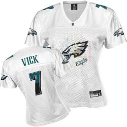 philadelphia eagles #7 vick white fem fan women jerseys