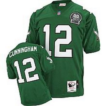 philadelphia eagles 1992 &12 randall cunningham green jersey